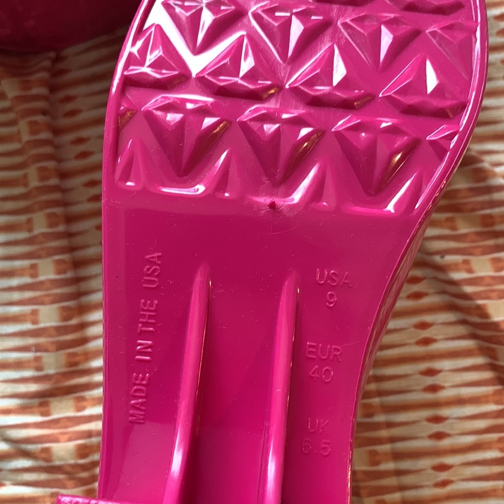 Los Angeles Apparel pvc sandal open back slides summer pool beach resort - Picture 4 of 6